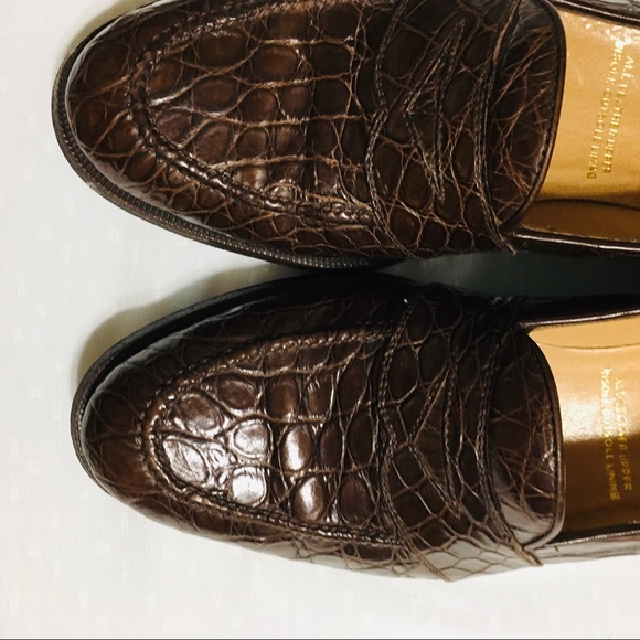 SOLD GRAVATI Crocodile Brown Handmade Italian 8.5M - Picture 6 of 8